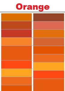 Orange RAL-Farben
